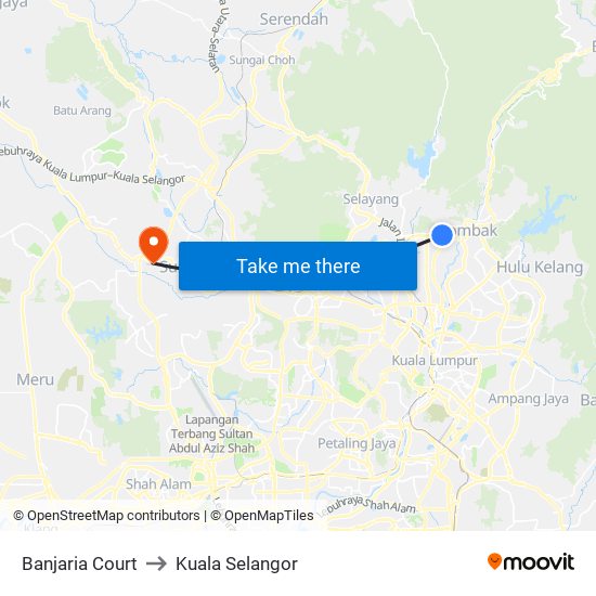 Banjaria Court to Kuala Selangor map