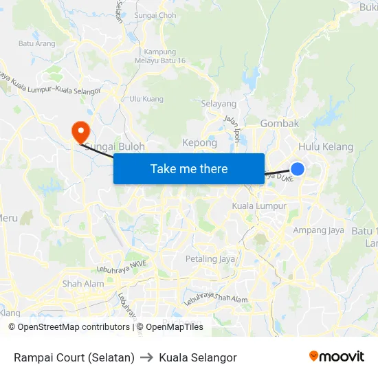 Rampai Court (Selatan) (Kl745) to Kuala Selangor map