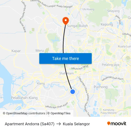 Apartment Andorra (Sa407) to Kuala Selangor map