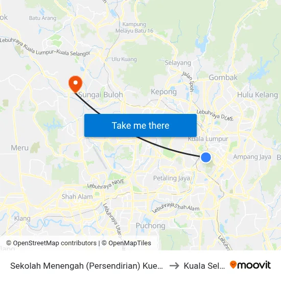 Sekolah Menengah (Persendirian) Kuen Cheng (Kl1537) to Kuala Selangor map