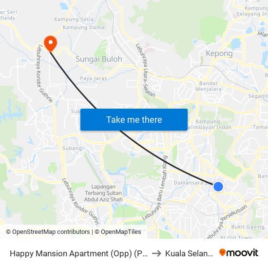 Happy Mansion Apartment (Opp) (Pj219) to Kuala Selangor map