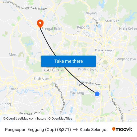 Pangsapuri Enggang (Opp) (Sj371) to Kuala Selangor map