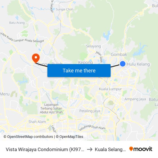 Vista Wirajaya Condominium (Kl973) to Kuala Selangor map