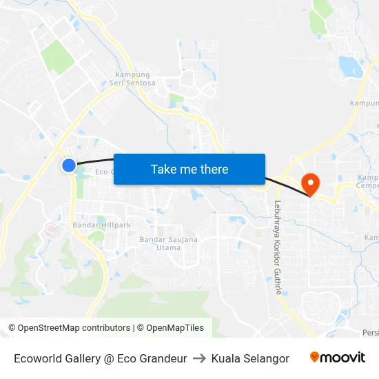 Ecoworld Gallery @ Eco Grandeur to Kuala Selangor map