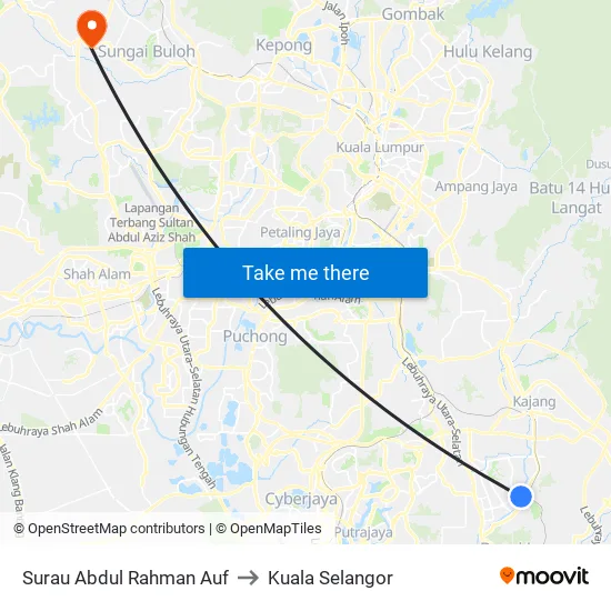 Surau Abdul Rahman Auf to Kuala Selangor map