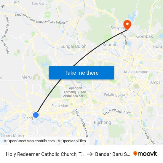 Holy Redeemer Catholic Church, Taman Eng Ann to Bandar Baru Selayang map