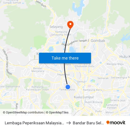 Lembaga Peperiksaan Malaysia (Kl1015) to Bandar Baru Selayang map