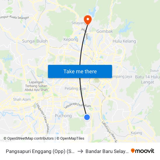 Pangsapuri Enggang (Opp) (Sj371) to Bandar Baru Selayang map