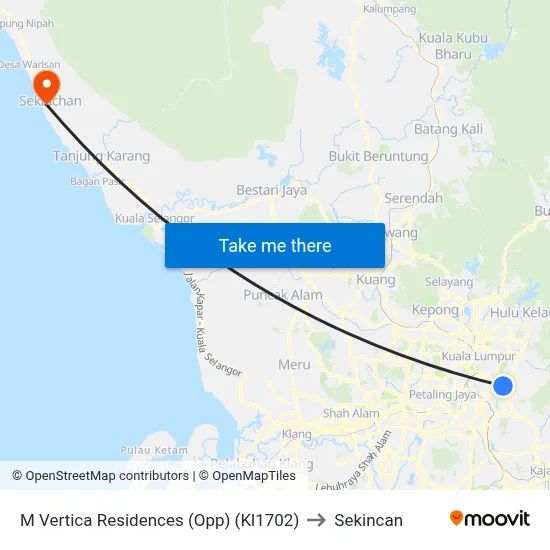 M Vertica Residences (Opp) (Kl1702) to Sekincan map