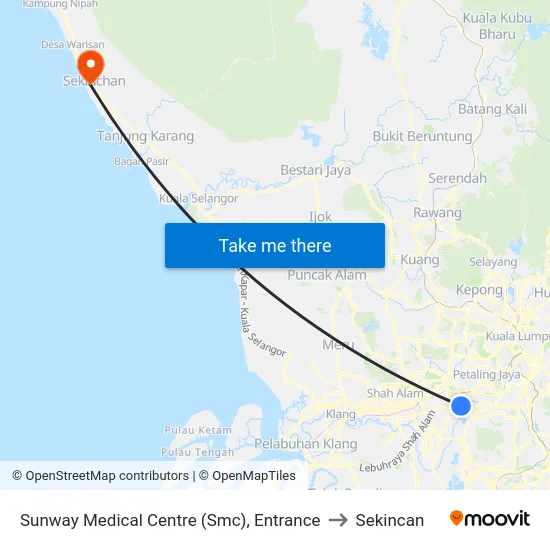 Sunway Medical Centre (Smc), Entrance to Sekincan map