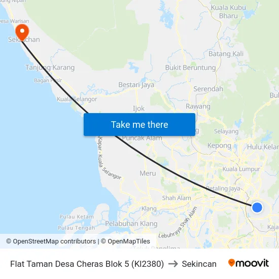 Flat Taman Desa Cheras Blok 5 (Kl2380) to Sekincan map