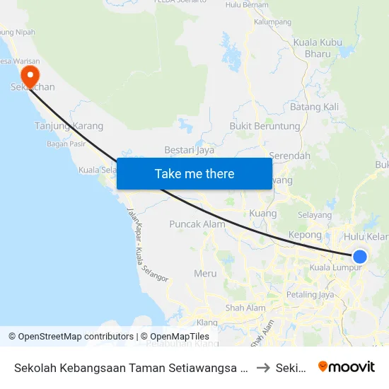 Sekolah Kebangsaan Taman Setiawangsa (Utara) (Kl2186) to Sekincan map