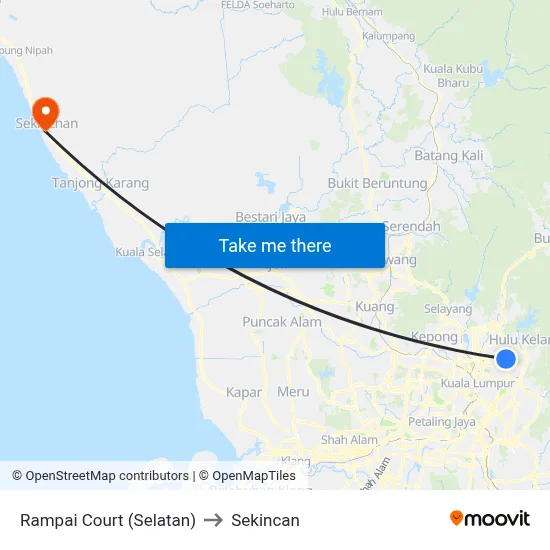Rampai Court (Selatan) to Sekincan map