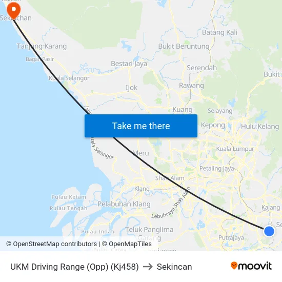 UKM Driving Range (Opp) (Kj458) to Sekincan map
