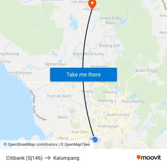Citibank (Sj146) to Kalumpang map