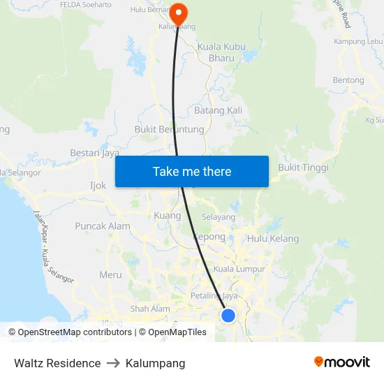 Waltz Residence to Kalumpang map