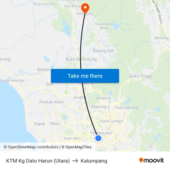 KTM Kg Dato Harun (Utara) to Kalumpang map