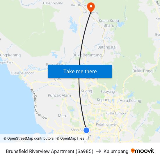 Brunsfield Riverview Apartment (Sa985) to Kalumpang map