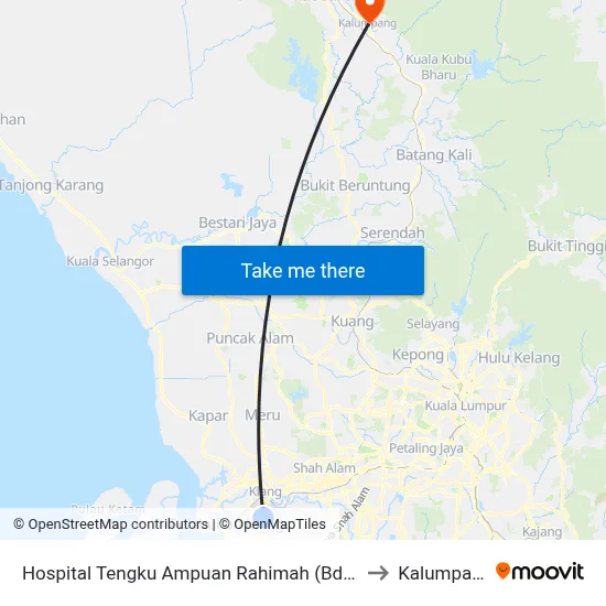 Hospital Tengku Ampuan Rahimah (Bd109) to Kalumpang map