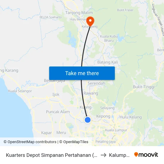 Kuarters Depot Simpanan Pertahanan (Sa640) to Kalumpang map