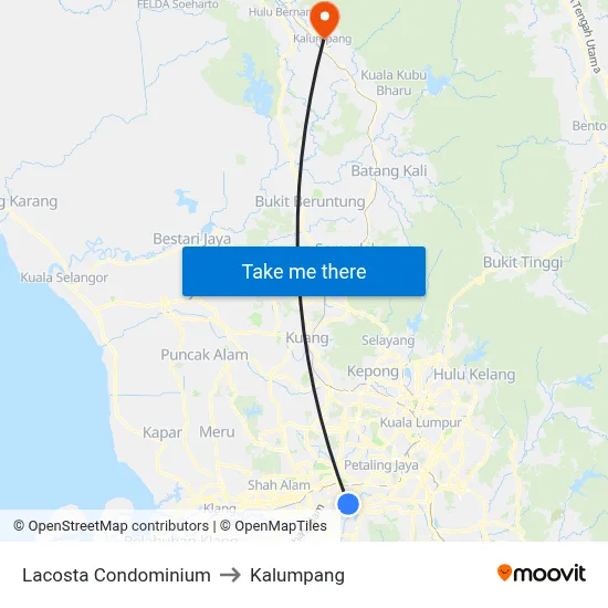 Lacosta Condominium to Kalumpang map