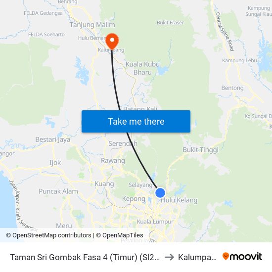 Taman Sri Gombak Fasa 4 (Timur) (Sl239) to Kalumpang map