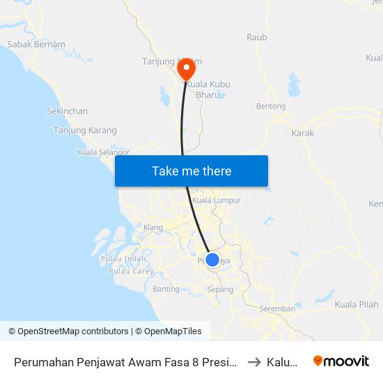 Perumahan Penjawat Awam Fasa 8 Presint 9 (Selatan) (Ppj158) to Kalumpang map