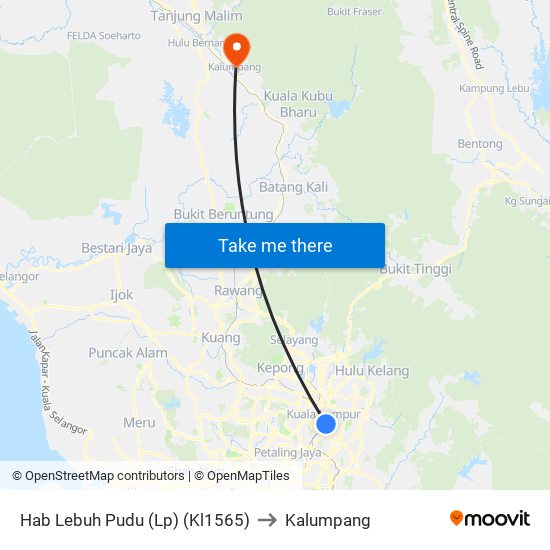 Hab Lebuh Pudu (Lp) (Kl1565) to Kalumpang map