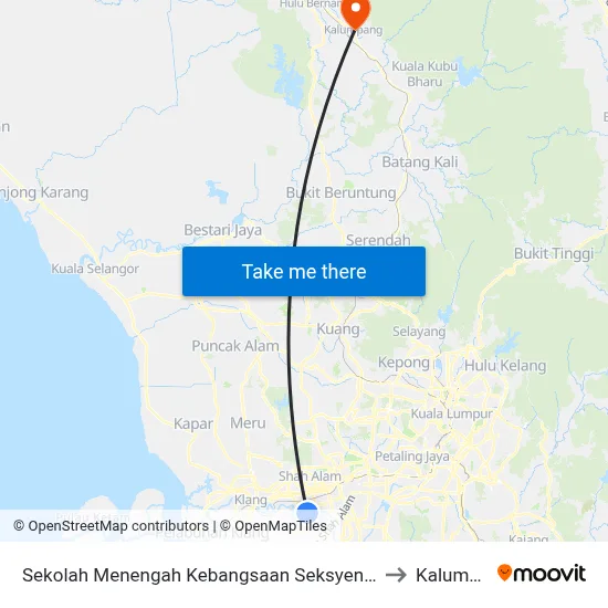 Sekolah Menengah Kebangsaan Seksyen 24 Shah Alam to Kalumpang map