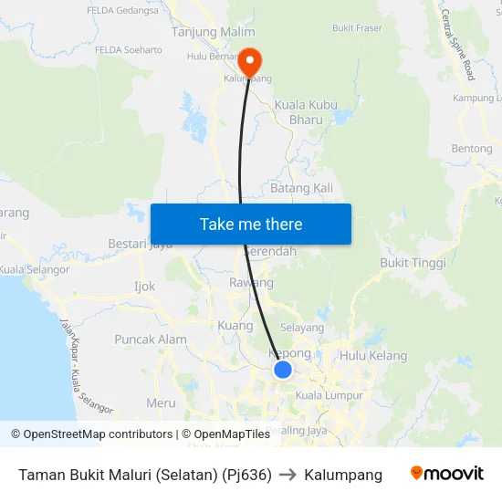 Taman Bukit Maluri (Selatan) (Pj636) to Kalumpang map