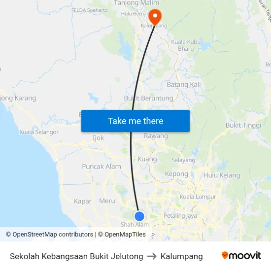 Sekolah Kebangsaan Bukit Jelutong to Kalumpang map