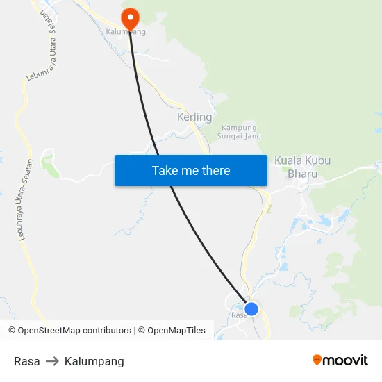Rasa to Kalumpang map