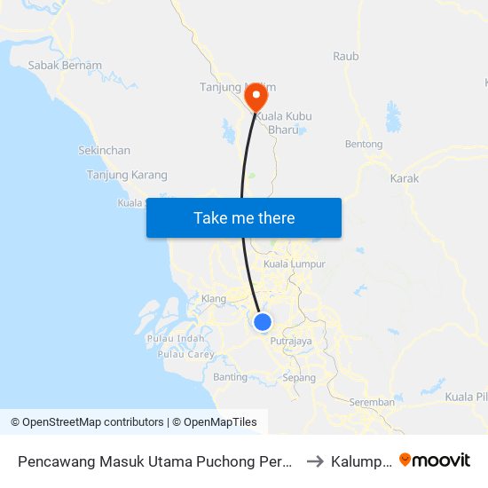 Pencawang Masuk Utama Puchong Perdana (Sj276) to Kalumpang map