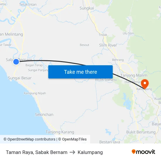 Taman Raya, Sabak Bernam to Kalumpang map