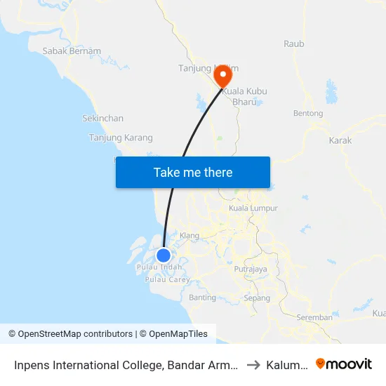 Inpens International College, Bandar Armada Putra (Bd337) to Kalumpang map