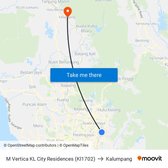 M Vertica KL City Residences (Kl1702) to Kalumpang map