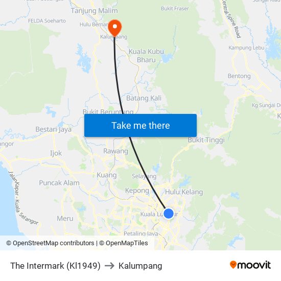 The Intermark (Kl1949) to Kalumpang map