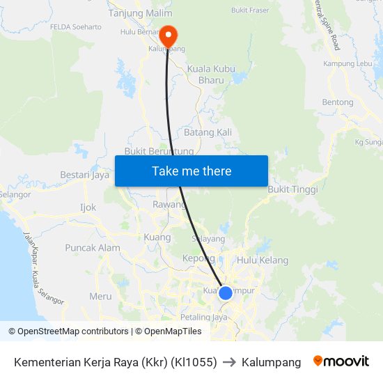 Kementerian Kerja Raya (Kkr) (Kl1055) to Kalumpang map
