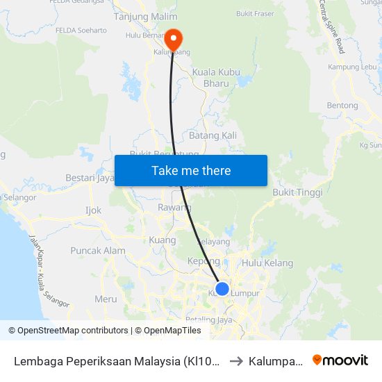 Lembaga Peperiksaan Malaysia (Kl1036) to Kalumpang map