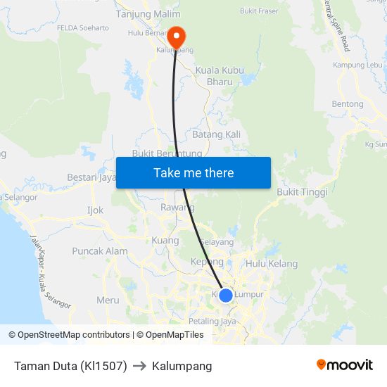 Taman Duta (Kl1507) to Kalumpang map