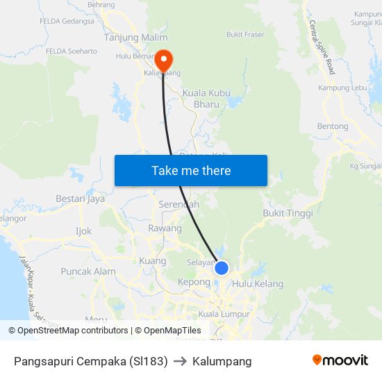 Pangsapuri Cempaka (Sl183) to Kalumpang map