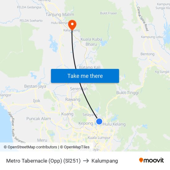 Metro Tabernacle (Opp) (Sl251) to Kalumpang map