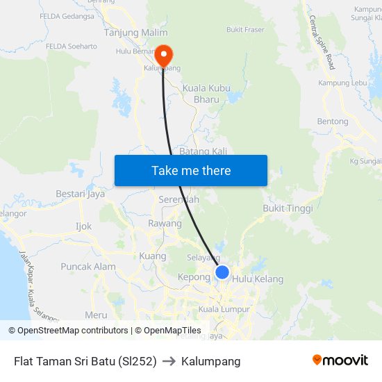 Flat Taman Sri Batu (Sl252) to Kalumpang map