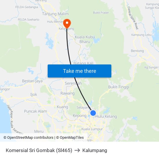 Komersial Sri Gombak (Sl465) to Kalumpang map