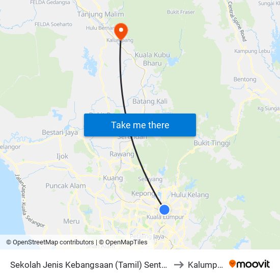 Sekolah Jenis Kebangsaan (Tamil) Sentul (Kl665) to Kalumpang map