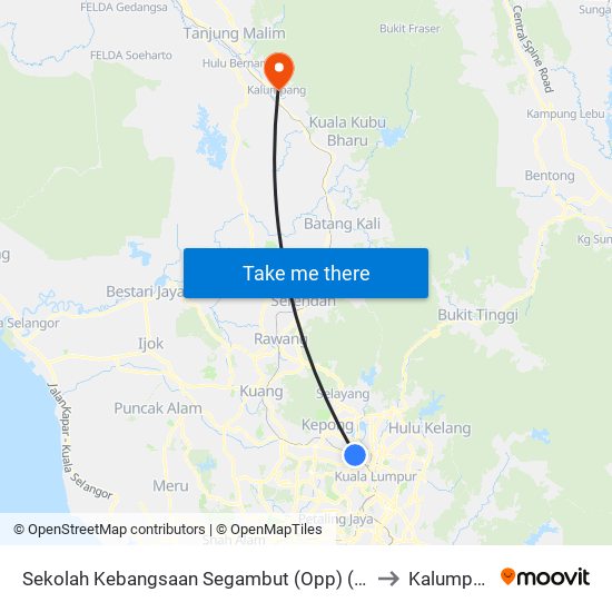 Sekolah Kebangsaan Segambut (Opp) (Kl1861) to Kalumpang map