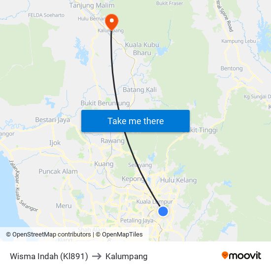 Wisma Indah (Kl891) to Kalumpang map
