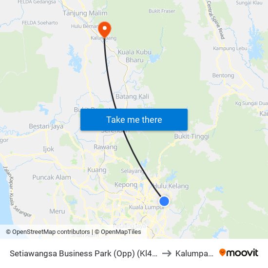 Setiawangsa Business Park (Opp) (Kl437) to Kalumpang map