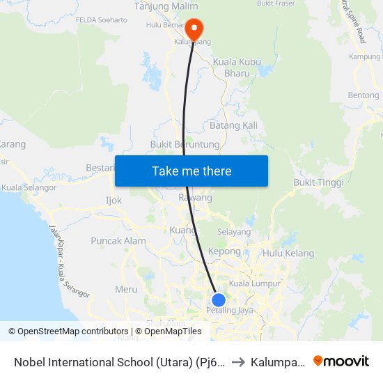 Nobel International School (Utara) (Pj627) to Kalumpang map