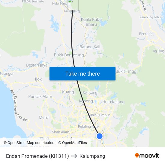 Endah Promenade (Kl1311) to Kalumpang map